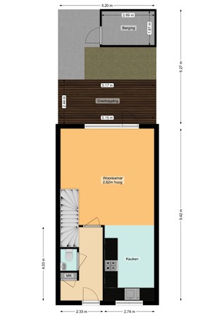Floorplan - Vermeerstraat 48, 2525 VM The Hague